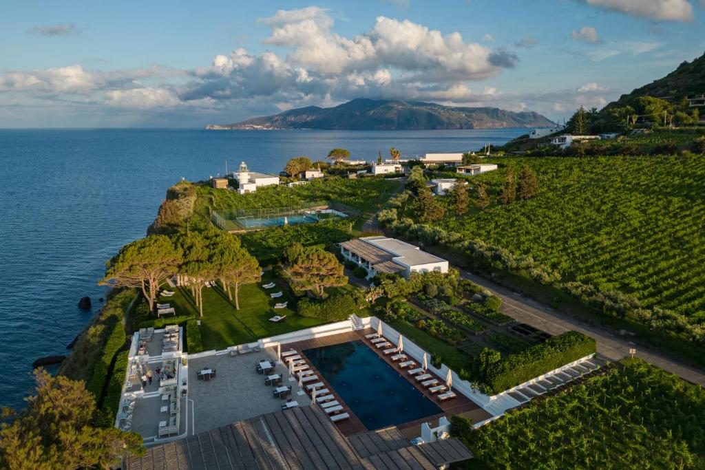Duotone photograph of Capofaro Locanda & Malvasia in Salina, Aeolian Islands, Italy