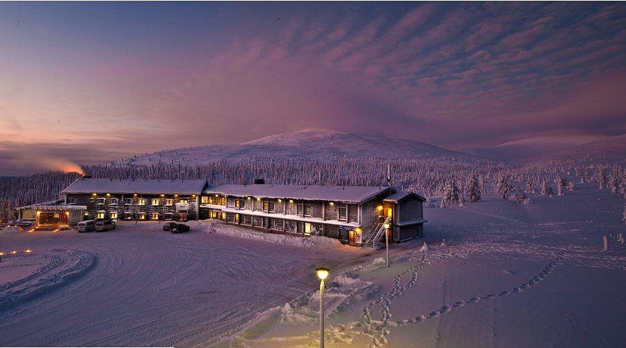 Duotone photograph of Lapland Hotels Pallas in Pallastunturi, Finland